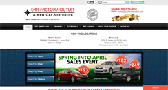 Desktop Screenshot of carfactoryoutlet.com